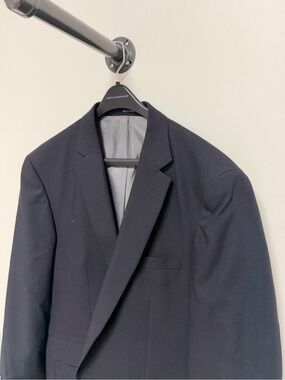 Pronto Uomo Men’s Navy Wool Blend Blazer Sport Coat 50 Long 50L